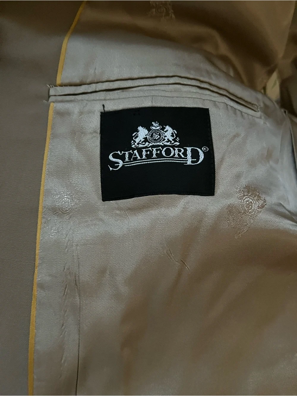 Stafford Light Beige Single-Breasted Sport Coat
